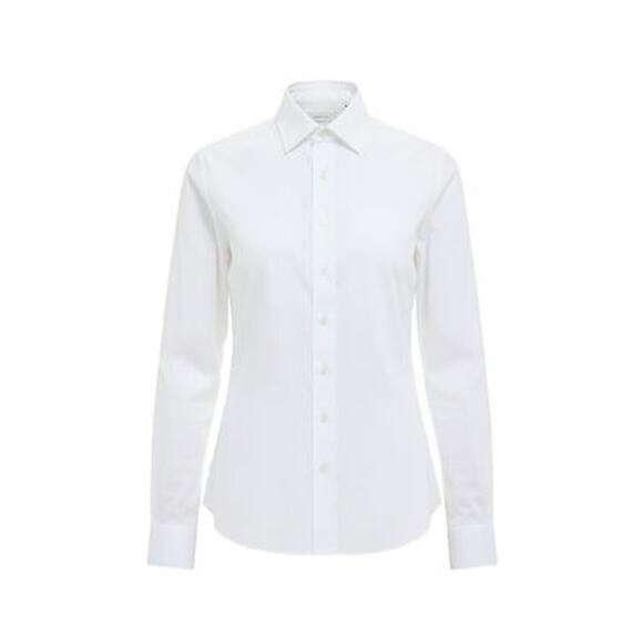 THE SHIRT BY ROCHELLE BEHRENS White Poplin Boyfriend Shirt Size M NWT - Picture 8 of 8